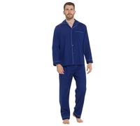 Strong Souls - Pigiama tradizionale da uomo, 2 pezzi, Colore: blu navy., S