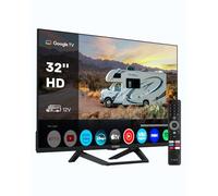 STRONG SRT32HG4723C 32'' TV HD - DVB-S2/C/T2, 12V Ideale per camper, cucina, camera da letto, barca, 2 porte HDMI (1 ARC) + 1 porta USB + Mini-AV + Presa antenna/satellite - Nero