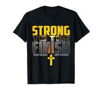 Strong To The Finish The Race Keep The Faith Maglietta
