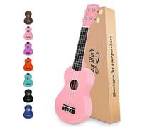 Strong Wind Soprano Ukulele 21 Inch Basswood Ukeleles for Beginners Four Strings Hawaiian Guitar Ukulele for Adults Teenagers Pink