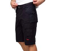 strongAnt Pantaloncini da Lavoro Uomo Corti Ripstop - Pantaloni Cargo Corti Estivi da Lavoro - Nero, Taglia: 46