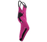 strongAnt Salopette da donna elasticizzati, pantaloni da lavoro da donna, con tasche imbottite al ginocchio, in cotone, colore nero, grigio, rosa, Rosa/Nero Powerstretch, 38