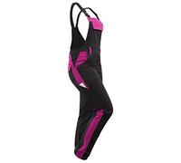strongAnt Salopette da lavoro da donna Elasticizzata Berlin. Salopette combinati, tasca per ginocchiere - Nero-rosa, 40