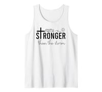 Stronger Than the Storm Faith Bible Verse Sign Inspirational Canotta
