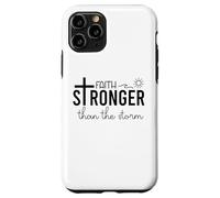 Stronger Than the Storm Faith Bible Verse Sign Inspirational Custodia per iPhone 11 Pro