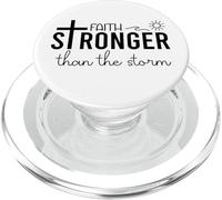 Stronger Than the Storm Faith Bible Verse Sign Inspirational PopSockets PopGrip per MagSafe
