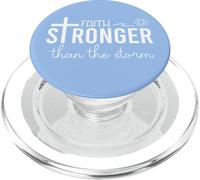 Stronger Than the Storm Faith Sign Bible Verse Inspirational PopSockets PopGrip per MagSafe