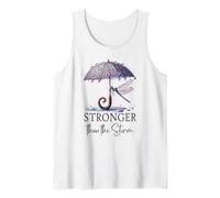 Stronger Than the Storm Psalm 93 Christian Purple Dragonfly Canotta