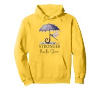 Stronger Than the Storm Psalm 93 Christian Purple Dragonfly Felpa con Cappuccio