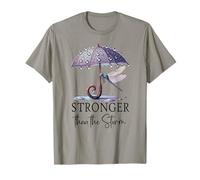Stronger Than the Storm Psalm 93 Christian Purple Dragonfly Maglietta