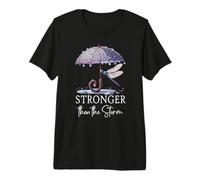 Stronger Than The Storm Psalm 93 God Purple Dragonfly Bible Maglietta Premium