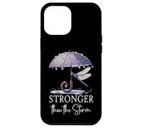 Stronger Than the Storm Psalm 93 Purple Dragonfly Christian Custodia per iPhone 12 Pro Max