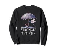 Stronger Than the Storm Psalm 93 Purple Dragonfly Christian Felpa