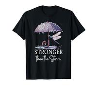 Stronger Than the Storm Psalm 93 Purple Dragonfly Christian Maglietta