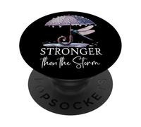 Stronger Than the Storm Psalm 93 Purple Dragonfly Christian PopSockets PopGrip Adesivo