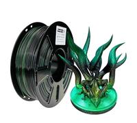 Stronghero3D Filamento per stampante 3D in PLA da 1,75 mm, Galaxy Green e Nero, 1 kg (2,2 libbre) Precisione +/-0,05 mm per ender3 Cr10 Sovol