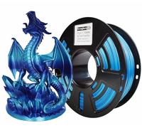 Stronghero3D Filamento per stampante 3D in PLA da 1,75 mm, verde seta e blu galassia, 1 kg (2,2 libbre) Precisione +/-0,05 mm per ender3 Cr10 Sovol