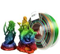 Stronghero3D Filamento per stampante 3D PETG da 1,75 mm, multicolore e trasparente, 1 kg, precisione +/- 0,05 mm per ender3 Cr10