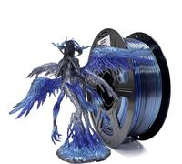 Stronghero3D Filamento PLA per stampante 3D 1,75mm seta argento galassia blu precisione +/-0,05mm Peso netto 1kg Ender3 Cr10