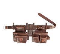 STRONGLAD Cintura porta attrezzi da falegname in pelle pieno fiore con 21 tasche, cintura per attrezzi da carpentiere e borse da carpentiere per edilizia PR1000