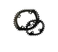 Stronglight Kit Corone Ovali MTB O.Symetric 38/28T 10V BCD 104/64mm 4 Bracci Ner