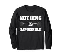 Strongman Attrezzature di Allenamento Niente Bodybuilding Impossibile Maglia a Manica