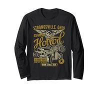 Strongsville OH Hotrod - Design Vintage per Auto e Moto Maglia a Manica