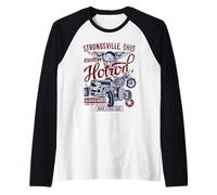Strongsville OH Hotrod - Design Vintage per Auto e Moto Maglia con Maniche Raglan