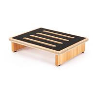 StrongTek Sgabello One Step per adulti con superficie antiscivolo in gomma per gradini e scalini portatili in legno, 199.6 kg, bagno o comodino, supporto per bambini e anziani (naturale)