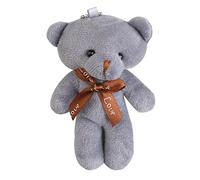 Stronrive Portachiavi Orso di Peluche, Orsetto di Peluche da 4,7 Pollici Bambola Orsetto Morbido, Ciondolo Giocattolo Orsacchiotto per Portachiavi Fai da Te Compleanno Baby Shower Festa