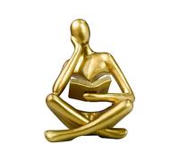 Stronrive Statua del pensatore 'Uomo Che Legge - Pensatore Modern Home Decor, Libreria Decor | Libro di Lettura di Statuette Dorate, Decorazioni per la casa Moderne per la mensola a libreria