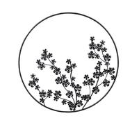 STRONTIUM Decorazione da parete fiore 70 cm Nero Metallo
