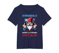 Stronzolo - Sette Nani Divertenti - Adoro - Fratelli Grimm Maglietta, Donna Plus-Size, Navy, 1X