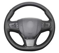 StRoux Coprivolanti per Auto per Peugeot Traveller 2016-2022, Pelle Cucito A Mano Copri Volante Antiscivolo Traspirante Durevole Interno Accessori,A/Blackline