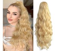 StrRid Estensione Della Coda Di Cavallo, Estensioni Dei Capelli Coda Di Cavallo Artiglio 22"Ondulato Sintetico Falso Clip Di Capelli In Codino Parrucca Diario Fluffy Coda Di Cavallo Ricci Capelli Neri
