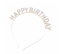 strrng Fascia per capelli di compleanno per ragazza, fascia per compleanno, diadema con glitter, diadema di buon compleanno, adatta per servizi fotografici, celebrazioni a tema e molte altre occasioni