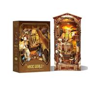 STRUCWOOD Book Nook - Puzzle 3D in legno per adulti, stile fantasy, per libri, architettura, decorazione da scrivania, giocattolo, regalo di compleanno (SQ-14 Magic World)