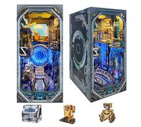 STRUCWOOD Cyberpunk Book Nook, kit fai da te per casa delle bambole, puzzle in legno 3D con decorazione futuristica a LED, decorazione per la casa di compleanno, Natale, per adolescenti e adulti