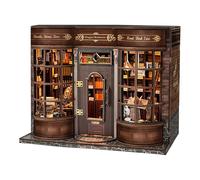 STRUCWOOD Hoggor Bookstore (SQ-77) - Kit fai da te in miniatura per casa e biblioteca, puzzle 3D in legno per adulti, decorazione per libreria, diorama, regali per gli amanti dei libri