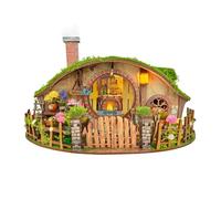 STRUCWOOD Kit fai da te in miniatura, mini casa incantevole foresta con LED, puzzle 3D in legno, design scatola cieca, kit per casa delle bambole, regalo per adulti e adolescenti, The Magic Ring House