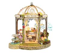 STRUCWOOD Rose Manor - Kit per casa in miniatura, modello di puzzle 3D con luci musicali