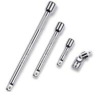 StrugDeas Set di 4 barre di estensione da 3/8", 3/8", set di estensione per prese da 3/8", include estensioni da 3, 6 e 10 pollici e presa universale da 3/8"