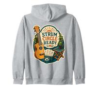 Strum Circle Ready Ukulele Felpa con Cappuccio