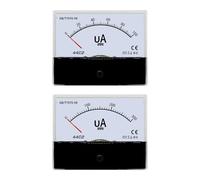 Strumentazione del pannello di corrente analogico, 44C2 Misuratore da pannello amperometro analogico CC 50uA-1000uA 80x100x59mm(200uA)