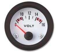 Strumentazione TREM serie "Eco line" Bianco Voltometro (8-16 Volt)