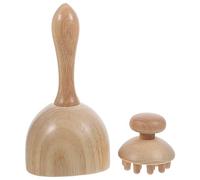 Strumenti 1 Set Bastone da massaggio Collo Massaggio corpo Abito a due pezzi Uno Scultura in legno Bastone da allenamento universale Bastone da massaggio Massaggiatore a tazza Suite for la casa Legno