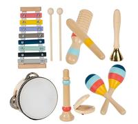 Strumenti A Percussione In Legno - Strumenti Musicali Bambini In Legno | 8x Set Di Musica L'istruzione Precoce, Multiuso E Facile Da Capire A Percussione, Giocattoli Bambini