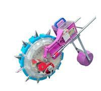 Strumenti Agricoli Fertilizzante per semi automatico a spinta manuale Seminatrice per arachidi integrata Seminatrice per mais Seminatrice per soia Strumenti per Semina(8 Seed 8Fertilizer)