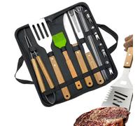 Strumenti BBQ - Set Di Spatola Grill 16 | Set Di Strumenti Per Barbecue | Pinza In Acciaio Inossidabile Panorami Per La Spazzola Forniture Per Cucinare Gli Per Grigliare Per Cuochi Da Picnic