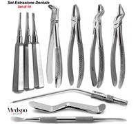 Strumenti Chirurgici Pinza Dentale Estrazione del Dente Leve per Radici Molt 9
